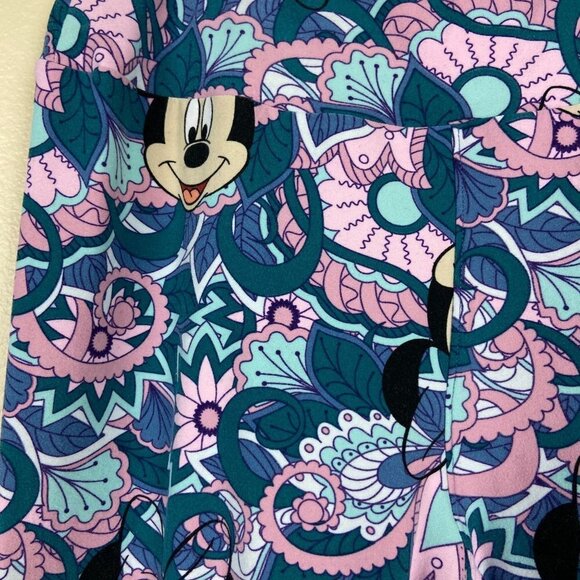 ✨2/$20✨ LulaRoe Minne Mouse Disney Legging Tall Curvy Floral‎ Muticolor - Picture 3 of 9